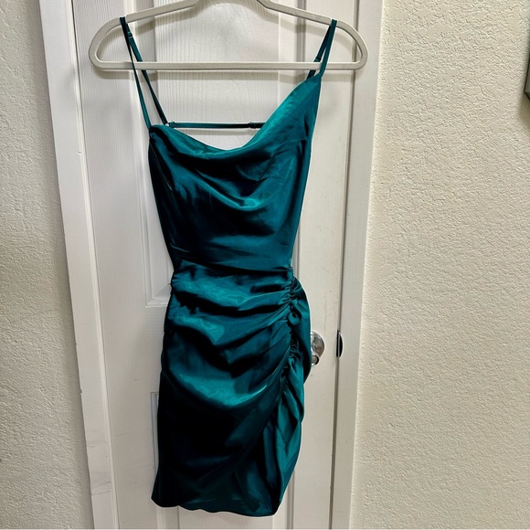 Edikted Kylie Satin Gathered Slip Dress - Picture 4 of 7